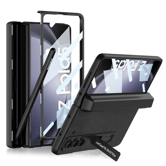 Magnetic Leather Case with Hinge Slot For S Pen Samsung Galaxy Z Fold 5