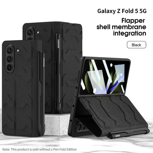 Leather Case with Side Pen slot and multi inner pockets for Samsung Galaxy Z fold 5
